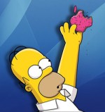 Homer Eats Apple Donut